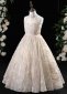 Little Girls Princess Sequin Bead High Neck Tulle Prom Dress 2