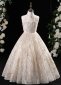 Little Girls Princess Sequin Bead High Neck Tulle Prom Dress