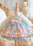 Cute Kid Lolita Winter Long Sleeve Pincess Mini Sundress