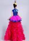 Carnival Women Blue And Red Tulle Ball Gown Princess Dance Costume 2