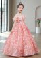 Little Girls Pink Sequin Off Shoulder Party Formal Dress