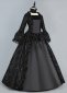 Renaissance Black Victorian Gothic Vampire Dress Halloween Costume 2