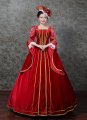 Queen Wedding Red Costume Carriage Gown Cinderella Theatre Fantasy Dresses