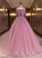 Pink Spaghetti Strap Big Bow Tulle Homecoming Dress