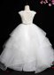 Kids White Lace Tulle Engagement Wedding Dresses 3