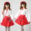 White And Pink Anime Hatsune Cosplay Uniform Lolita Maid Dress Kimono