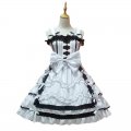Lovelive Yazawa Nico Anime Cosplay White Ball Gown Maid Dress Gothic Lolita School Students Dresses Adult Costumes for Women