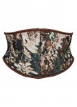 Oil Painting Printed Short Underbust Corset