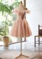 Pink Glitter Off the Shoulder Applique Feather Formal Dress 3