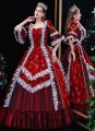 Wine Red Wedding | Birthday | Christmas Dress Gown Reenactment Theater Clothing