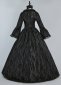 Renaissance Black Victorian Gothic Vampire Dress Halloween Costume 4