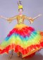 Rainbow Tulle Ruffled Dancing Dresses Professional Outfit 3