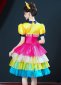 Girls Princess Party Prom Formal Dress Stage Colorful Dresses 2