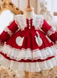 Christmas Children Lolita Cosplay Princess Dresses for Little Girls
