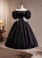 Black Off Shoulder Ball Gown Party Dress 1