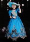Girls Blue Tulle Evening Flower Dress Kids Wedding Formal Party Ball Gown