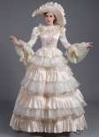 Champagne Baroque Rococo Marie Antoinette Dress Reenactment Revolutionary Costume