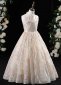 Little Girls Princess Sequin Bead High Neck Tulle Prom Dress