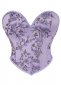 Girls Purple Sweet Embroidery Overbust Corset