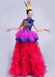 Carnival Women Blue And Red Tulle Ball Gown Princess Dance Costume