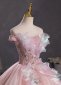 Sparkly Pink Off the Shoulder Long Formal Dress 2