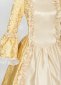 Gold Floral Brocade Long Victorian Dress for Women 4