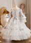 Vintage Girls Floral Halloween Christmas Ball Gown 3