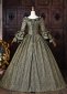 Gold Brocade Baroque Rococo Victorian Masquerade Dress 3