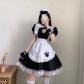 Black Cute Cat Lolita Maid Dress Costumes Cosplay Suit for Girls Woman Waitress Maid Party Stage Costumes Crossdress