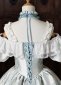 Light Blue Embroidery Lace Off the Shoulder Masquerade Ball Gown 6