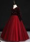 Girls New Years Celebrations Long Sleeve Party Sequin Tulle Formal Dresses 2