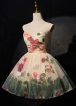 Girls Short Flower Homecoming Dresses