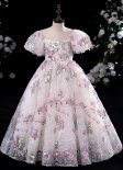 Girls Colorful Sequins Quinceanera Party Graduation Dresses
