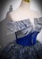 the Shoulder Corset Dark Blue Formal Dress 3