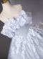 Sparkly Gray Blue Off The Shoulder A Line Prom Dress 1