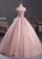 Sparkly Pink Off the Shoulder Long Formal Dress 3