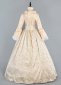 Champagne Floral Brocade Victorian Holiday Dress 18th Century Costume 4
