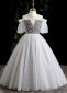 Girls Tulle Dresses Sequin Party Formal Pageant Dress Silvery