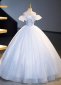 Custom made White Princess Off the Shoulder Formal Dresses