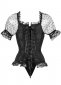 Black Jacquard Sexy Lace Mesh Corset Top 1