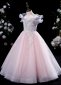 Little Girls Off Shoulder Flower Ball Gown Sequin Party Dress 3