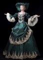 New Arrival Christmas Carnivale Gown Stage Theater Womens Vintage Dress Green Marie Antoinette Gown