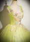 Sparkly Lemon Yellow Sleeveless Appliques Evening Dress 4