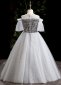 Girls Tulle Dresses Sequin Party Formal Pageant Dress 4
