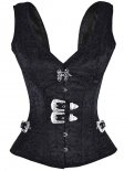 Black Deep V-neck Renaissance Corset Bustier