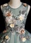 Little Girls Sleeveless Embroidery Applique Tulle Graduation Dresses 4