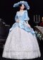Blue Rococo Style Vintage Masquerade Dresses Marie Antoinette Party Dress