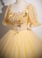 Princess Yellow Sequin Tulle Homecoming Dress 5