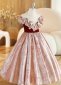 Girls Red Sexy Classic Evening Dress For Children