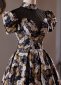 Black Vintage Brocade Sexy Party Evening Dress 1